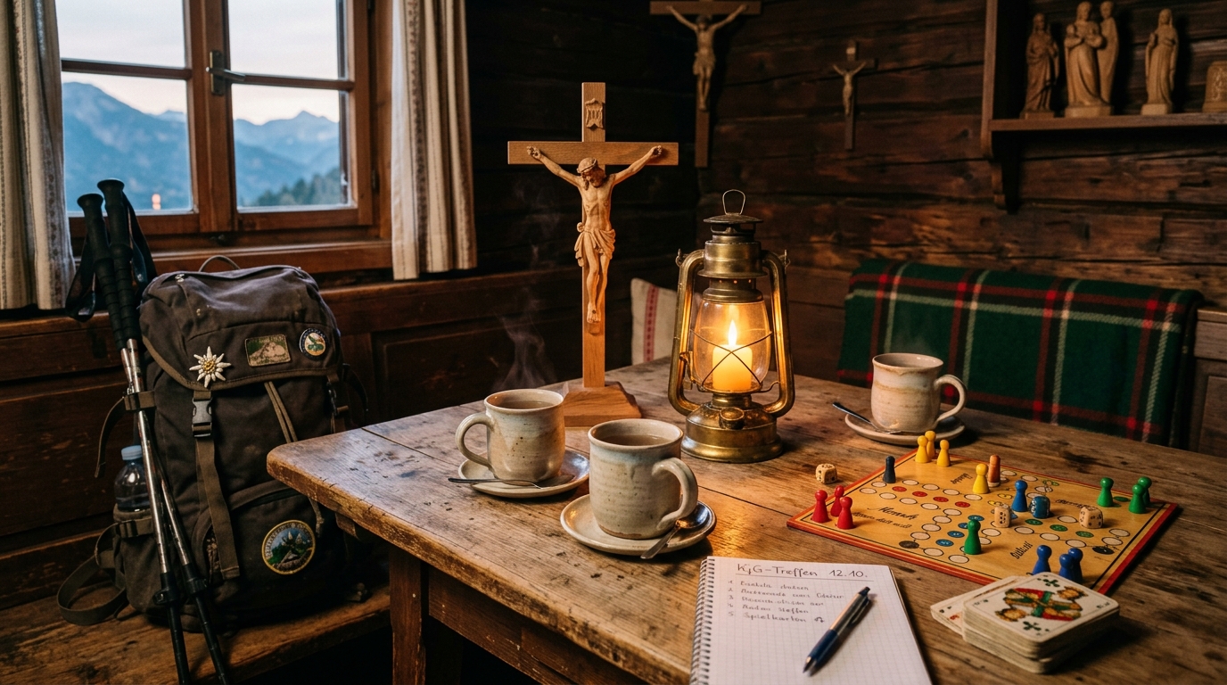 Gemeinschaftsabend und Gruppenstunde in der bayerischen Hütte