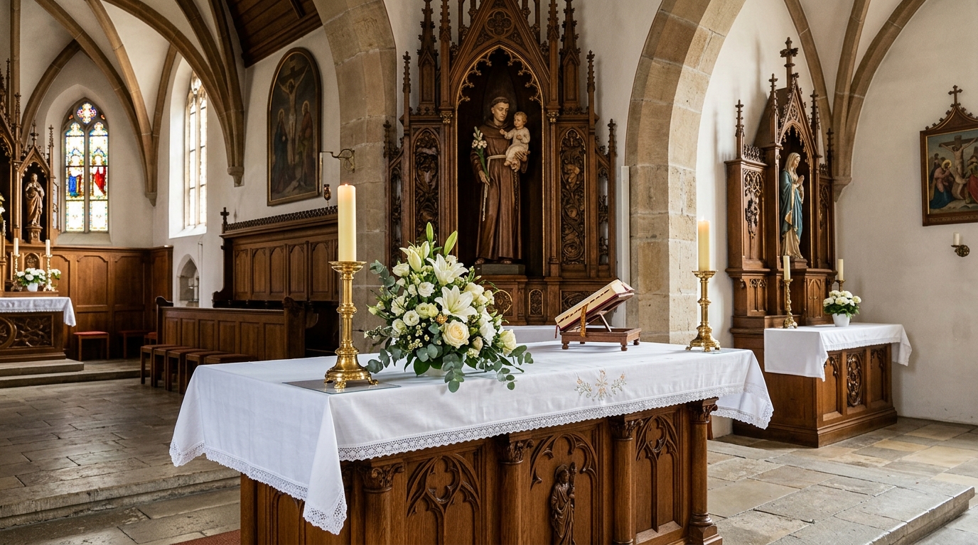 Altarraum und Seitenaltar St. Antonius Reitmehring