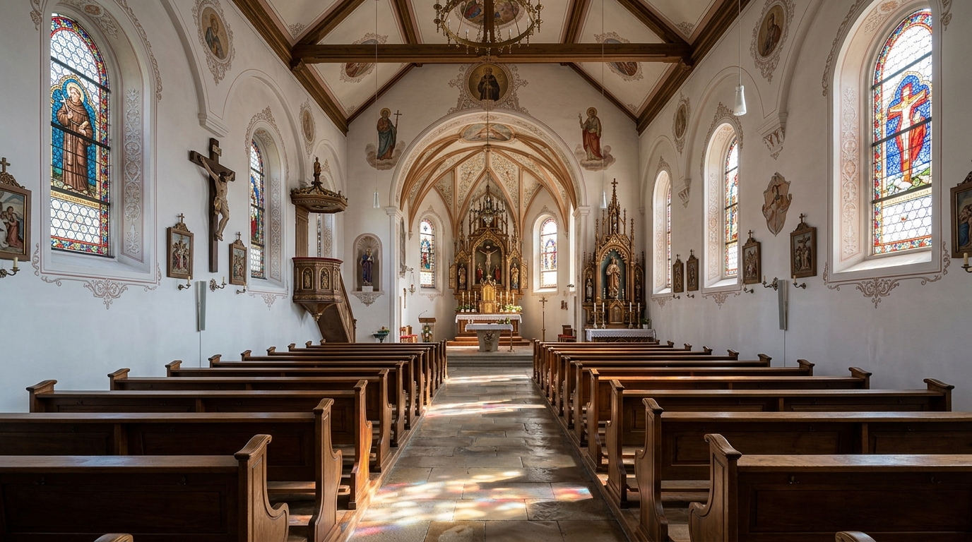 Innenraum der Kirche St. Antonius Reitmehring