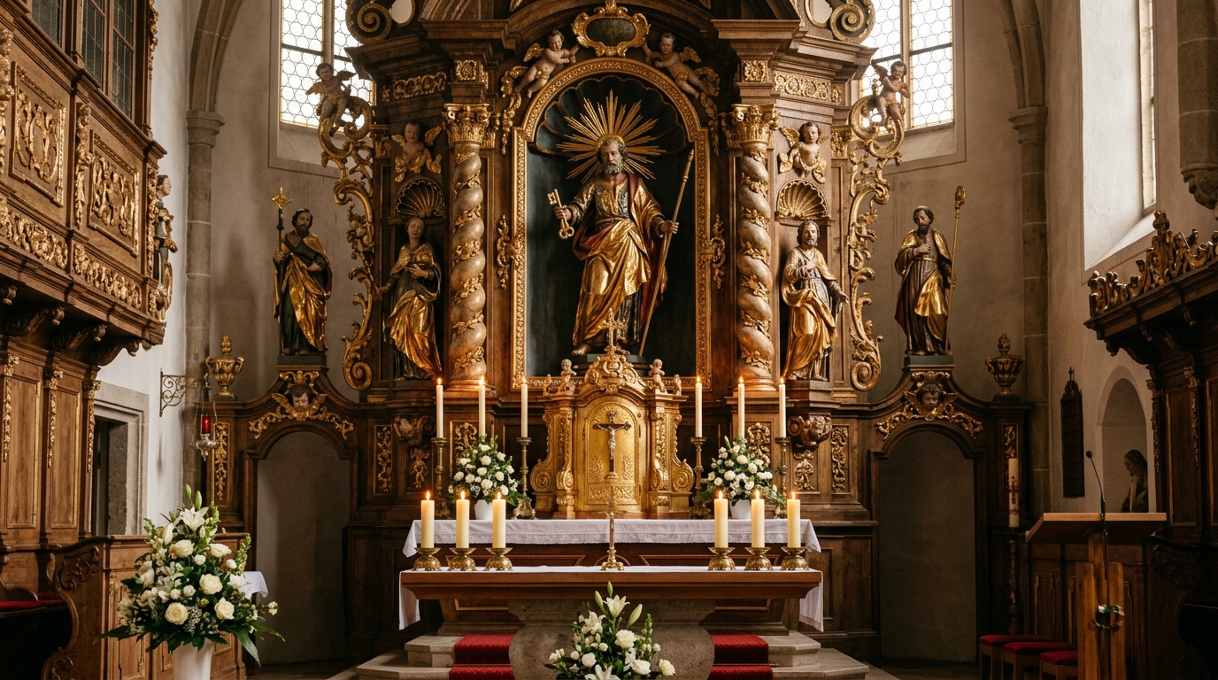 Barocker Hochaltar St. Peter Rieden