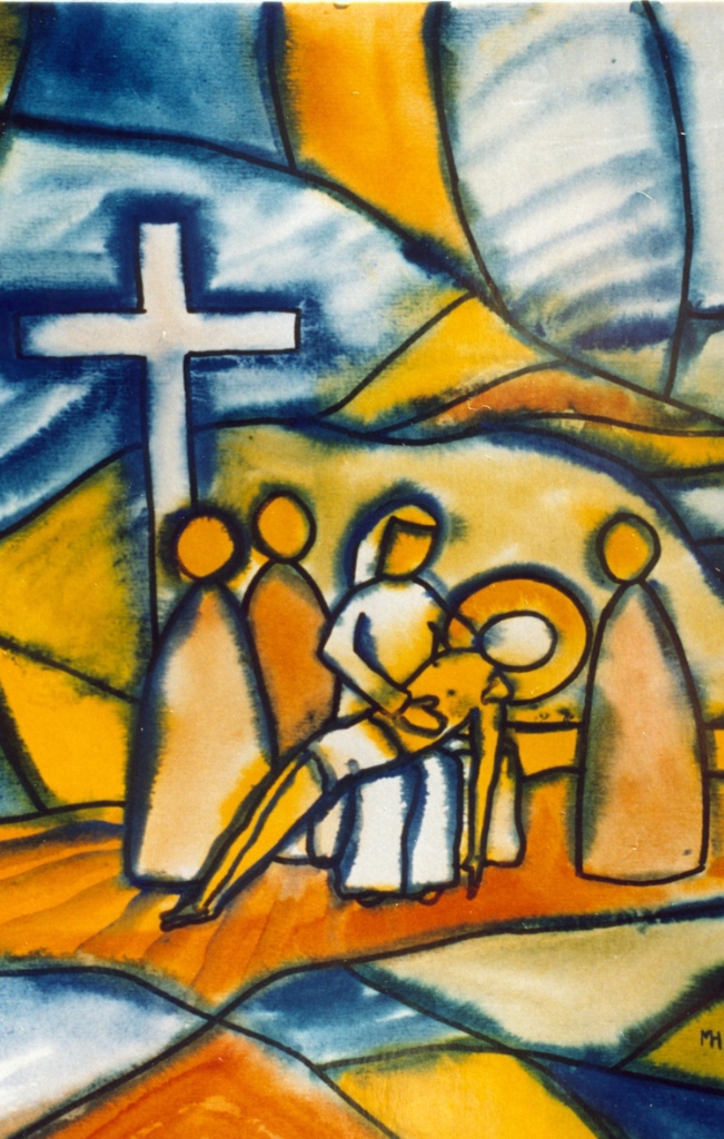 Tod und Trauer — Jesus wird vom Kreuz abgenommen und in den Schoß seiner Mutter gelegt